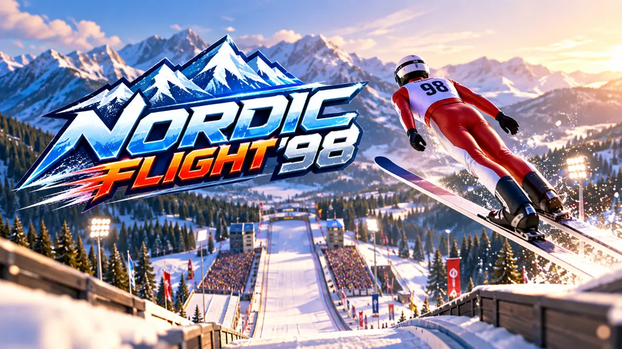 NORDIC FLIGHT '98: A frame from the game